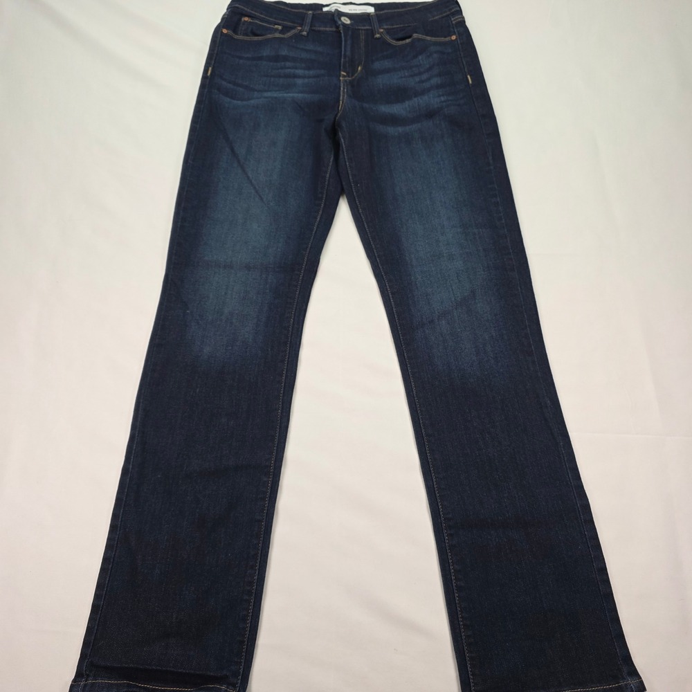 Signature by Levi Strauss Womens Mid Rise Straight Jeans Dark Wash 6M W28 L32